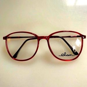 Vintage new, unworn red frames / Elan glasses 57 16 140 new old stock, oversized